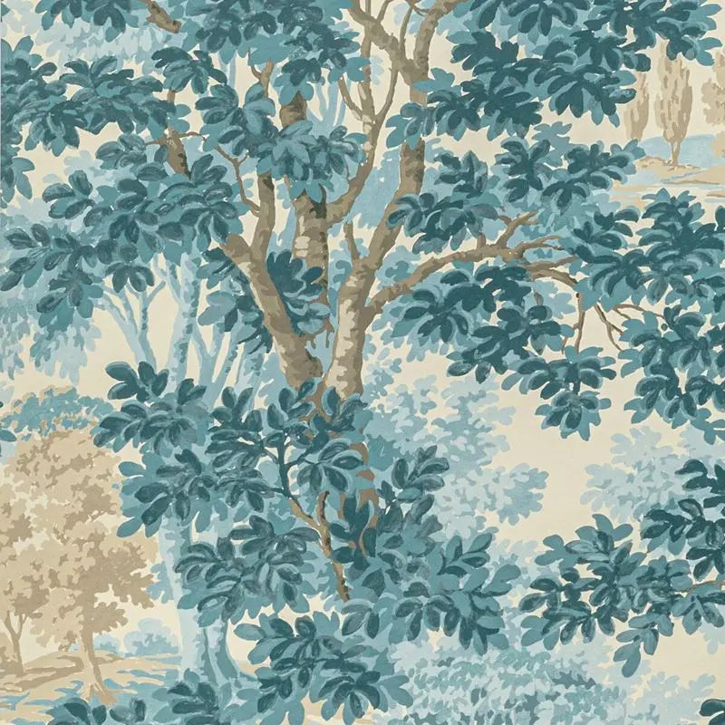 Lee Jofa Wallpaper P2022104.13 Woodland Paper Aqua