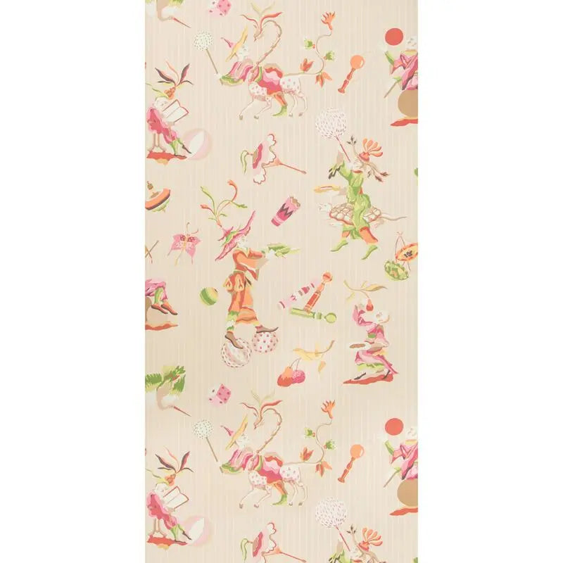 Brunschwig & Fils Wallpaper P8019114.174 Cirque Chinois Pink