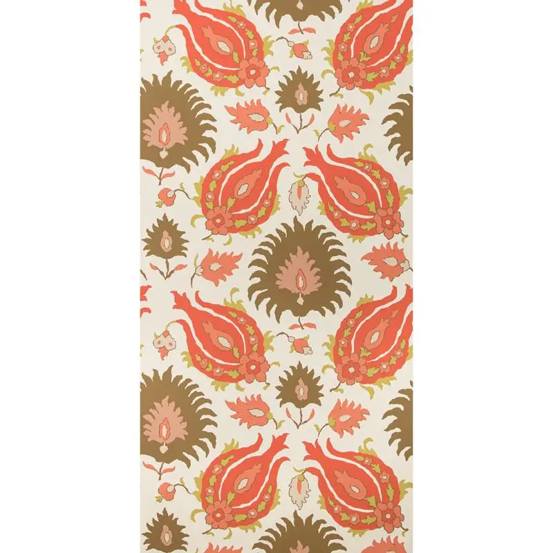 Brunschwig & Fils Wallpaper P8020102.1736 Kashmiri Blush/Toast