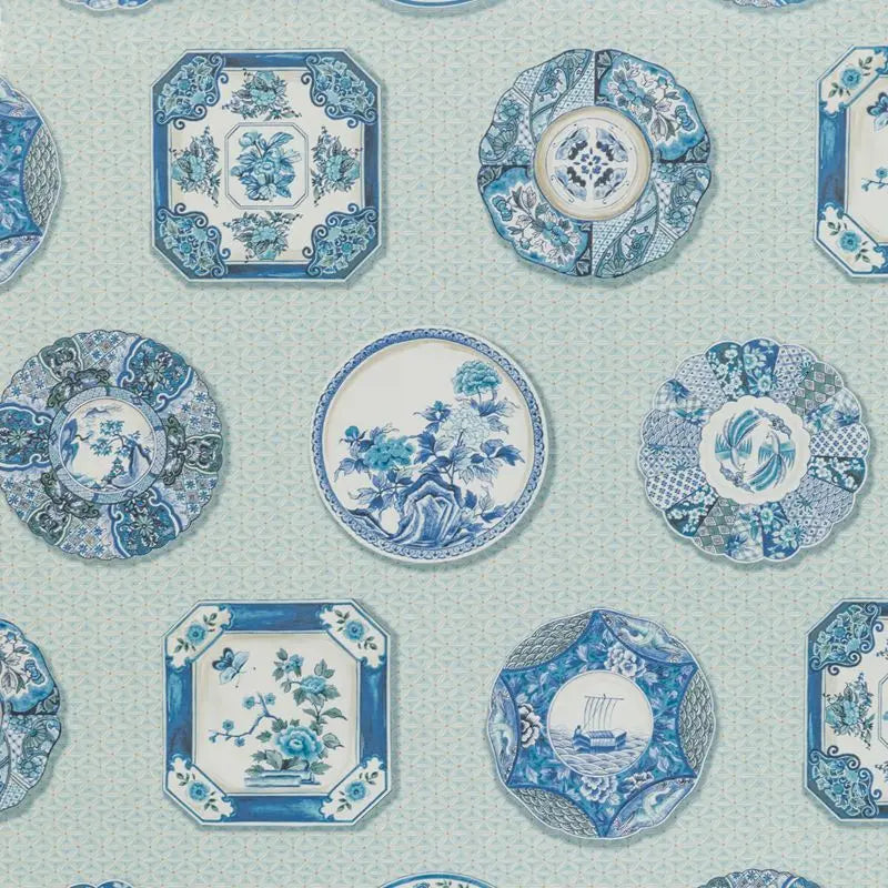 Brunschwig & Fils Wallpaper P8020115.5 Bonchamp Blue