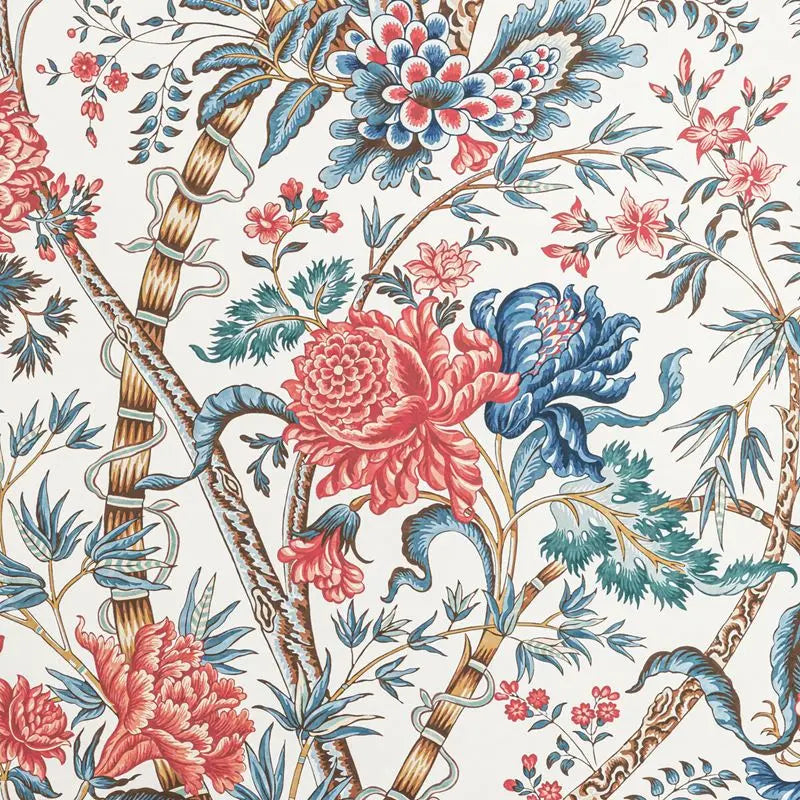 Brunschwig & Fils Wallpaper P8022100.195 Luberon Red/Blue