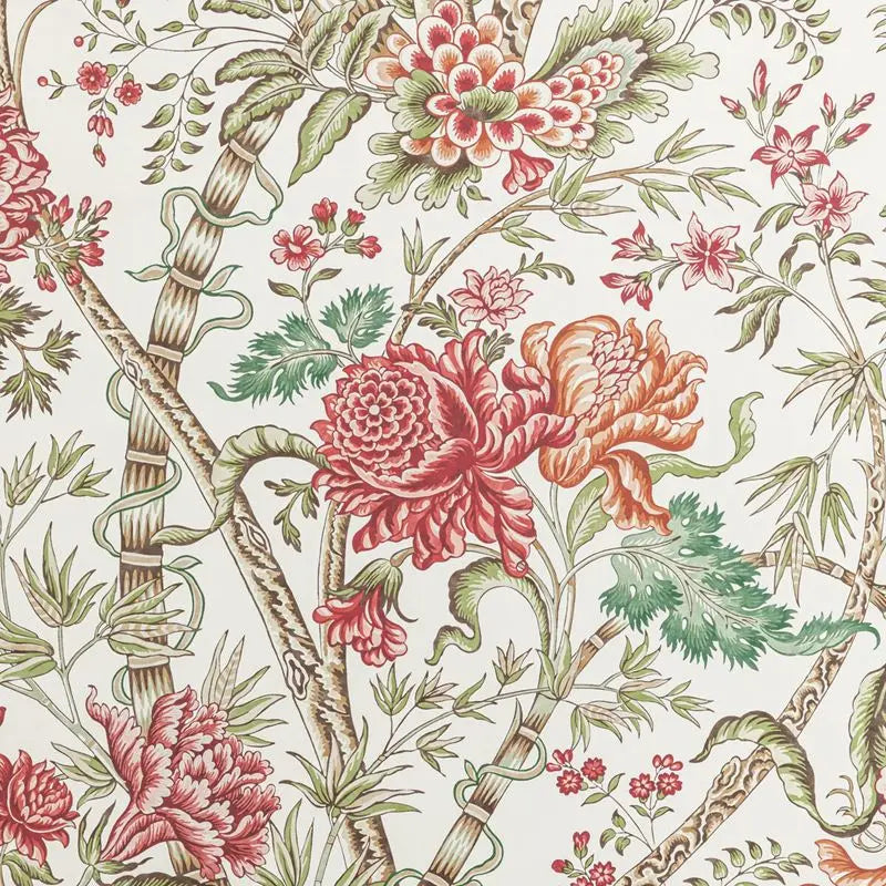 Brunschwig & Fils Wallpaper P8022100.73 Luberon Berry/Leaf