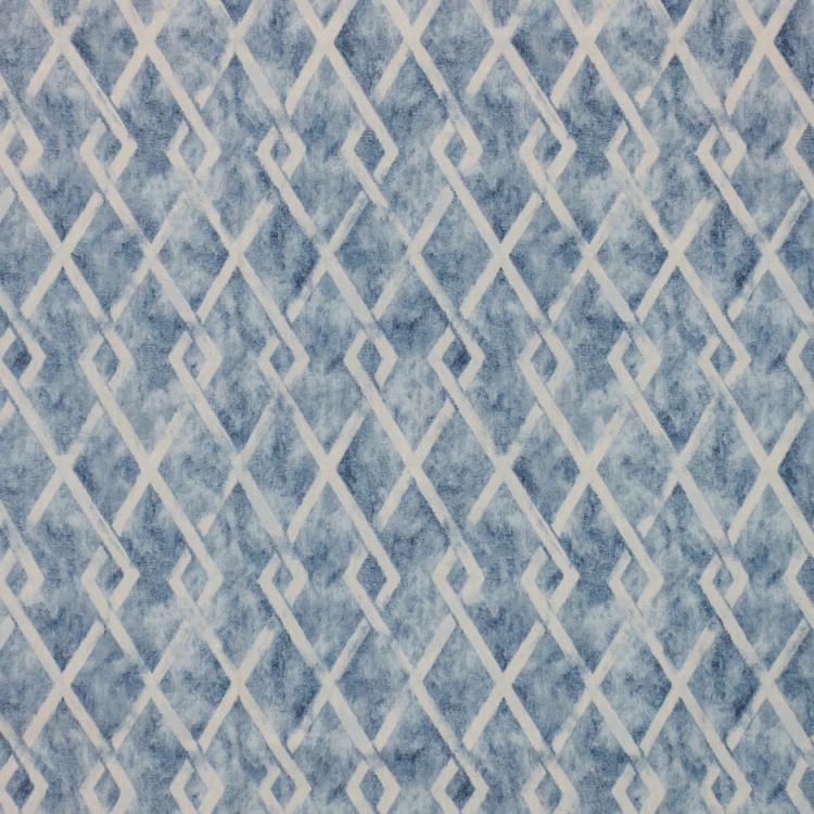 RM Coco Fabric Paramount Trellis Chambray