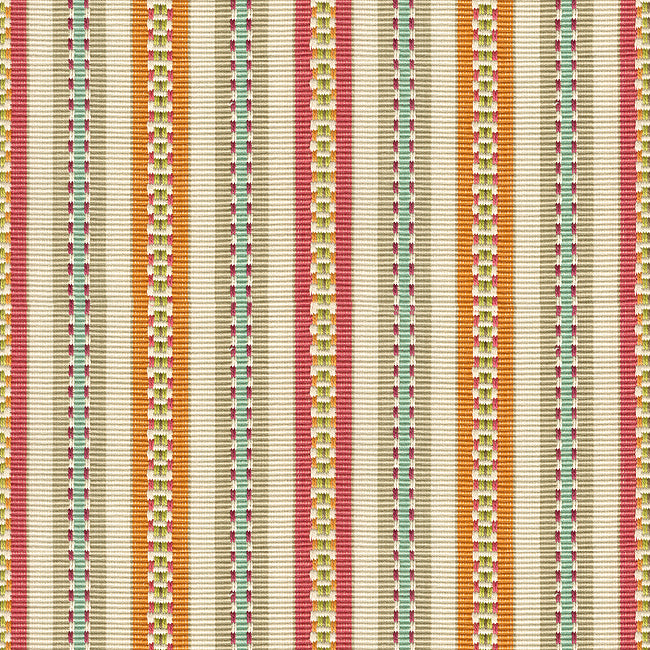 Baker Lifestyle Fabric PF50382.4 Prasana Fuchsia/Sienna