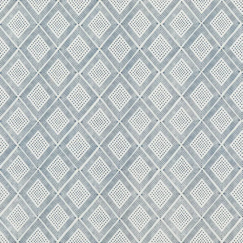 Baker Lifestyle Fabric PP50484.1 Block Trellis Indigo