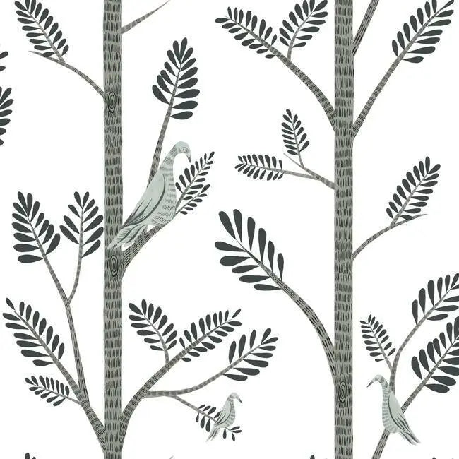 York PSW1238RL Aviary Branch Peel and Stick Wallpaper