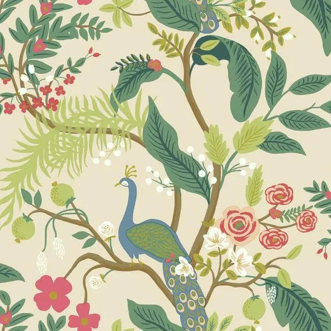 York Wallpaper RI5169 Peacock