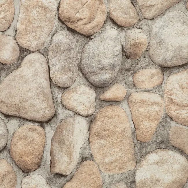 York RN1064 Modern Rustic River Rock Wallpaper