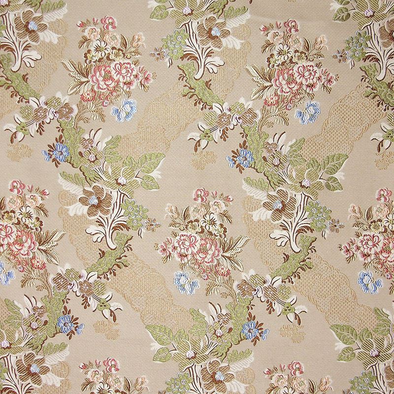 Scalamandre Fabric SB 00012474 Villa Carlotta Ecru/Multi