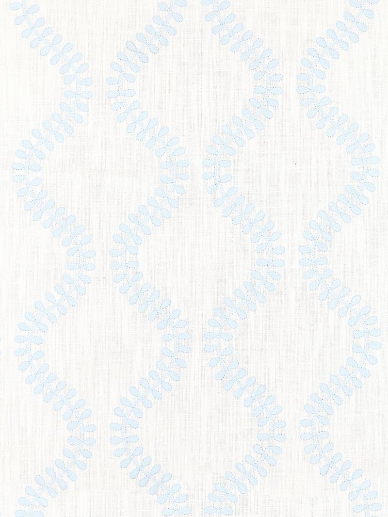 Scalamandre Fabric SC 000127127 Foglia Embroidery Sky