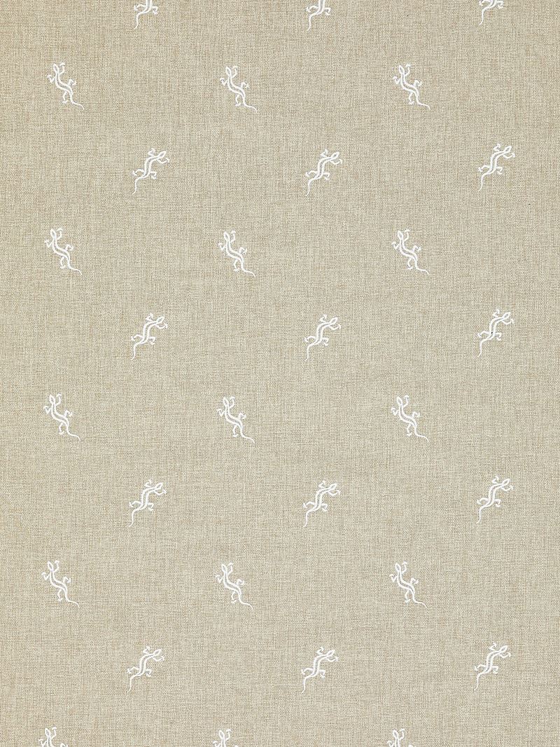 Scalamandre Fabric SC 000127319 Gecko Embroidery - Outdoor Limestone