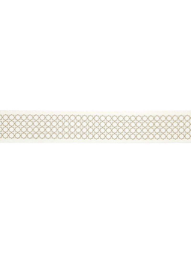 Scalamandre Fabric SC 0001T3289 Seville Embroidered Tape Ivory