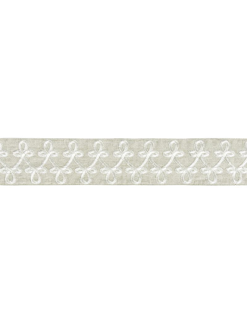 Scalamandre Fabric SC 0001T3321 Empress Embroidered Tape Linen