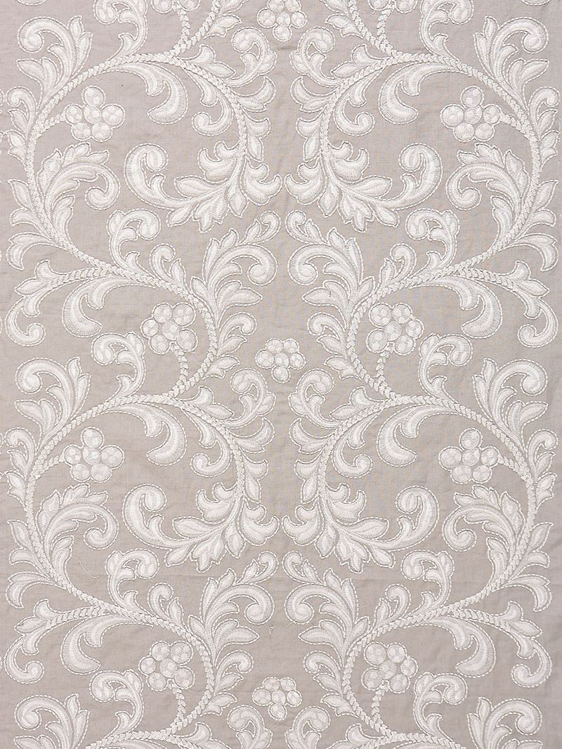 Scalamandre Fabric SC 000227029 Chiara Embroidery Pearl Grey