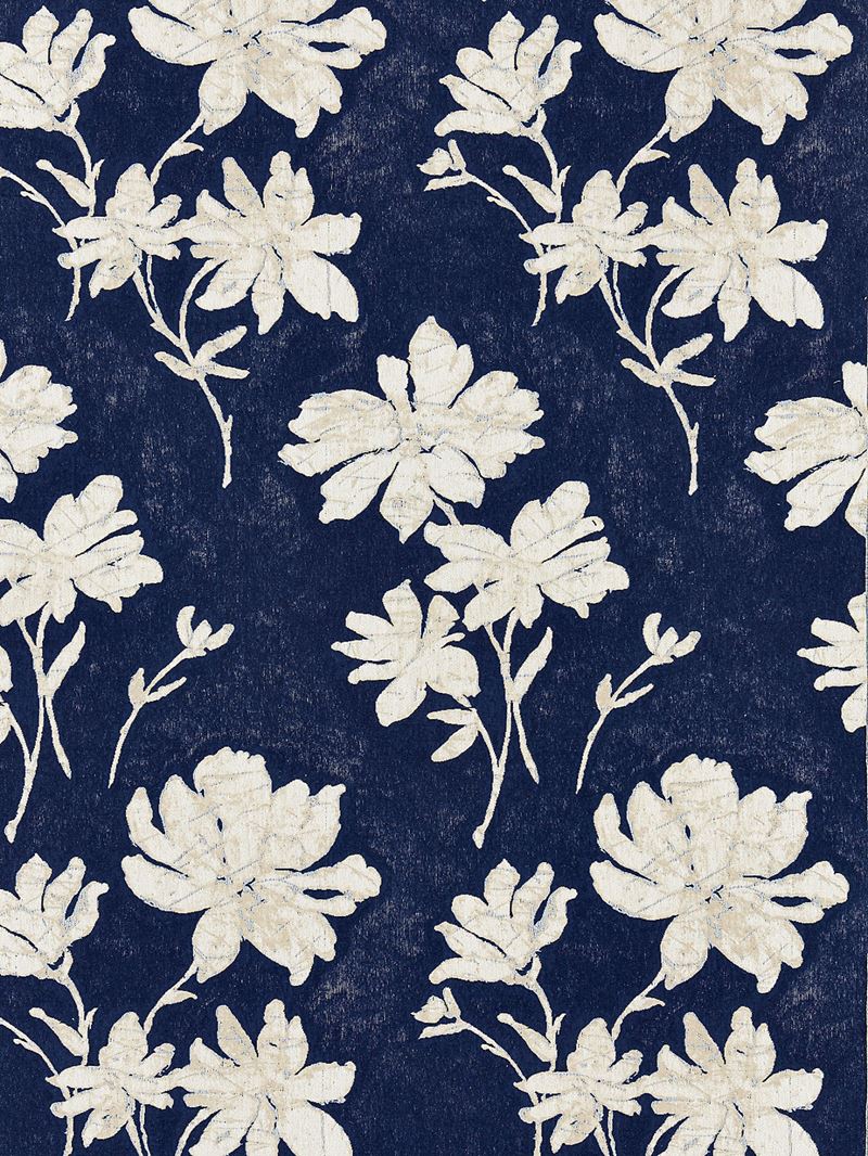 Scalamandre Fabric SC 000227082 Flore Batik Indigo