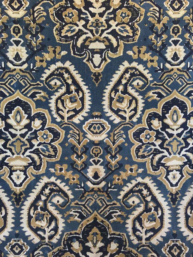 Scalamandre Fabric SC 000227171 Oushak Linen Velvet Indigo