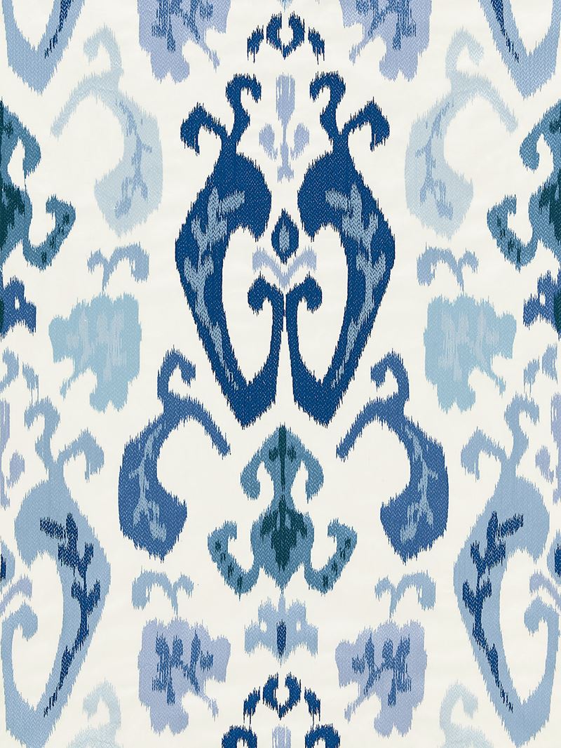 Scalamandre Fabric SC 000227172 Mandalay Ikat Embroidery Porcelain