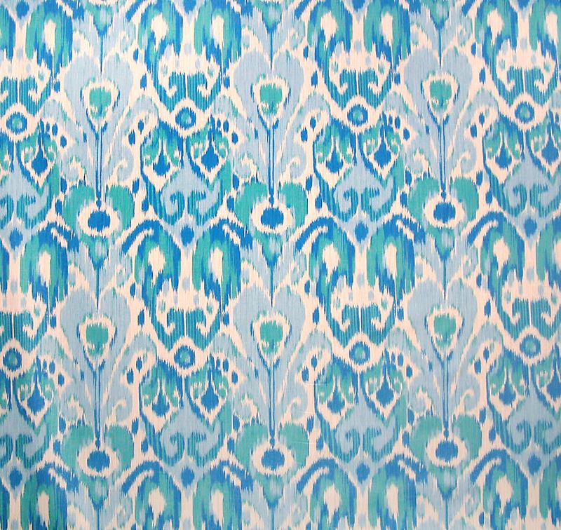 Scalamandre Fabric SC 000316527 Greystone Blues On Cream