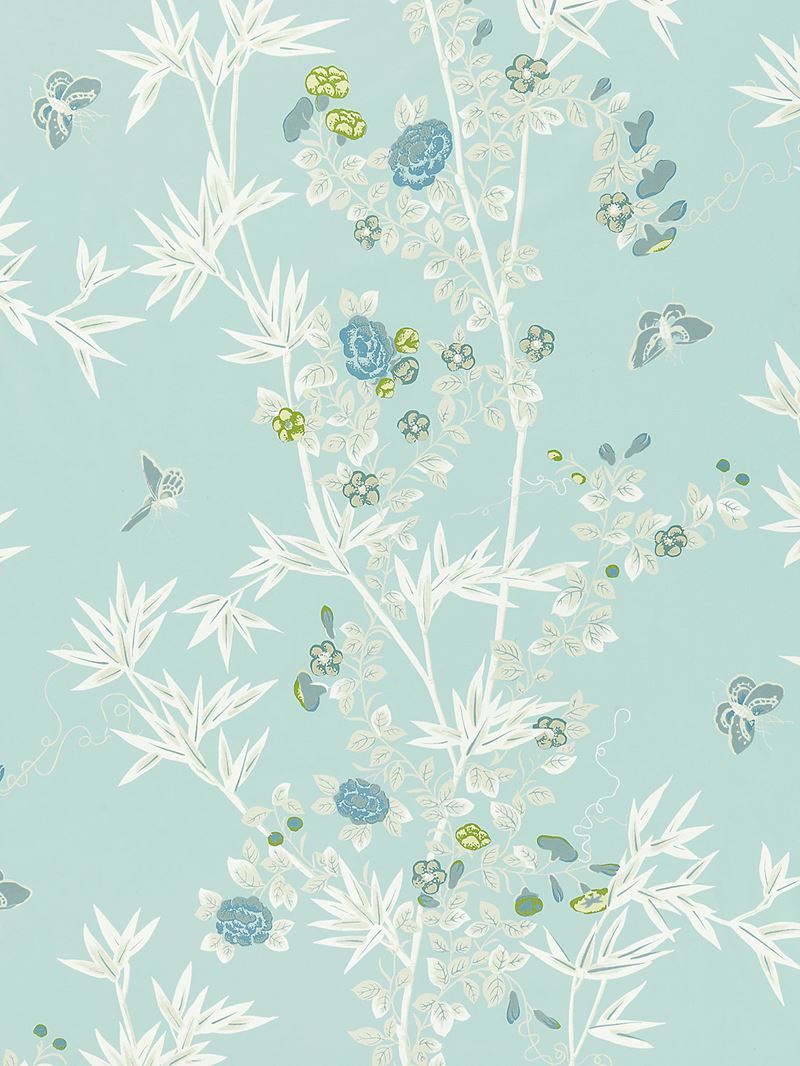 Scalamandre Fabric SC 000316608 Jardin De Chine Ciel