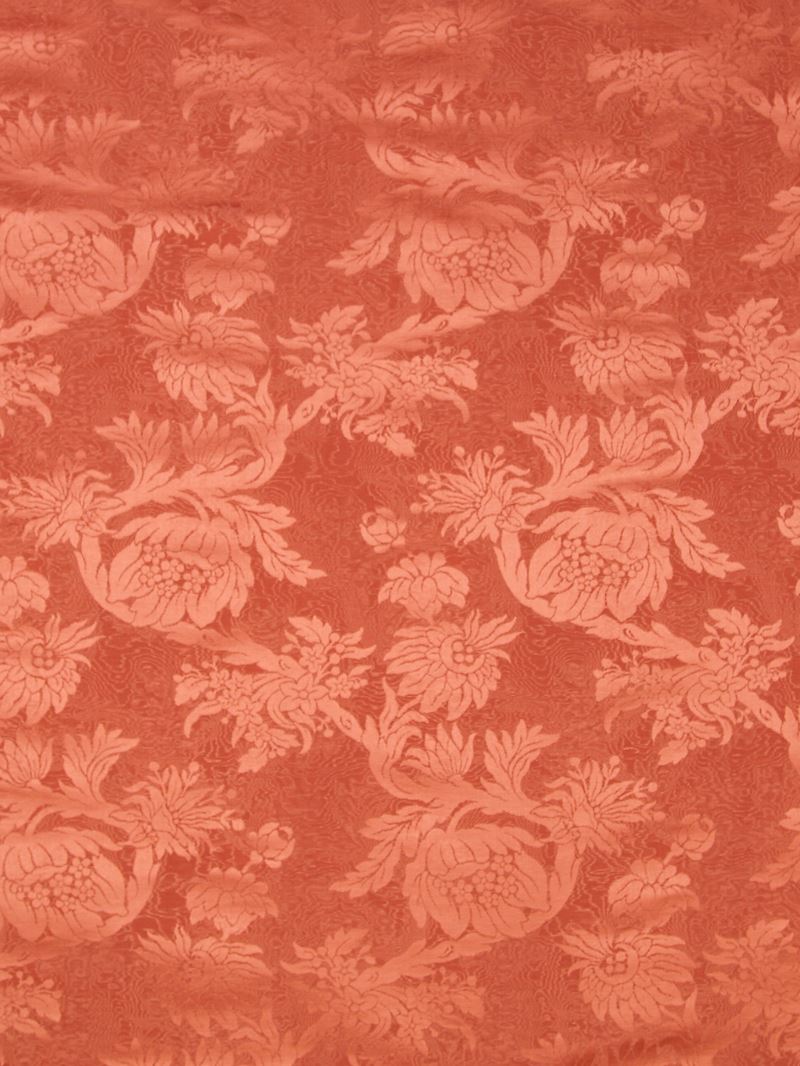 Scalamandre Fabric SC 000326695 Damas Parc Monceau Coral