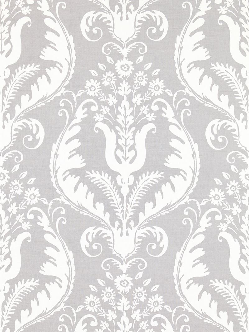 Scalamandre Fabric SC 000416597 Primavera Linen Print French Grey