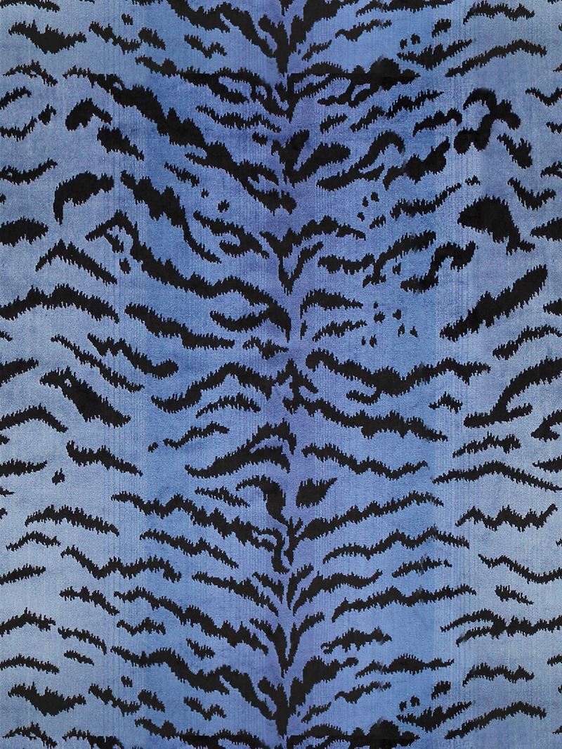 Scalamandre Fabric SC 000426167MMA Tigre Blues & Black