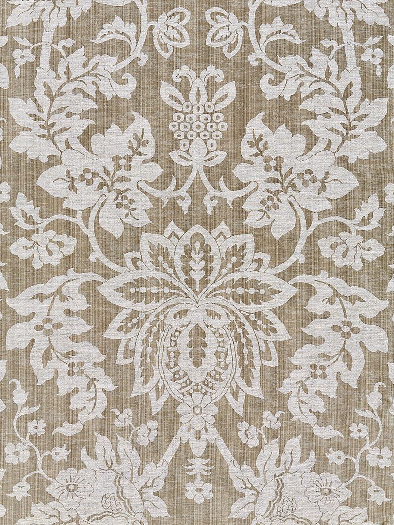 Scalamandre Fabric SC 000427136 Metalline Damask Smoke