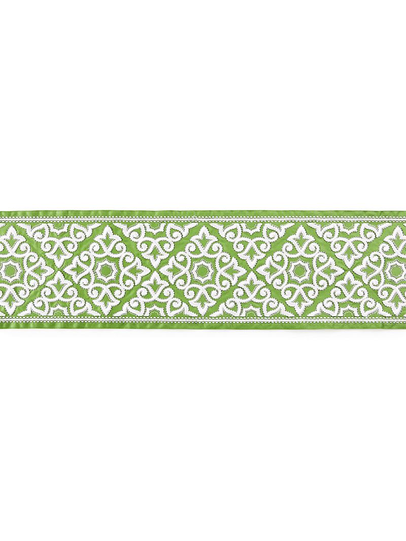 Scalamandre Fabric SC 0004T3320 Ornamental Embroidered Tape Jade