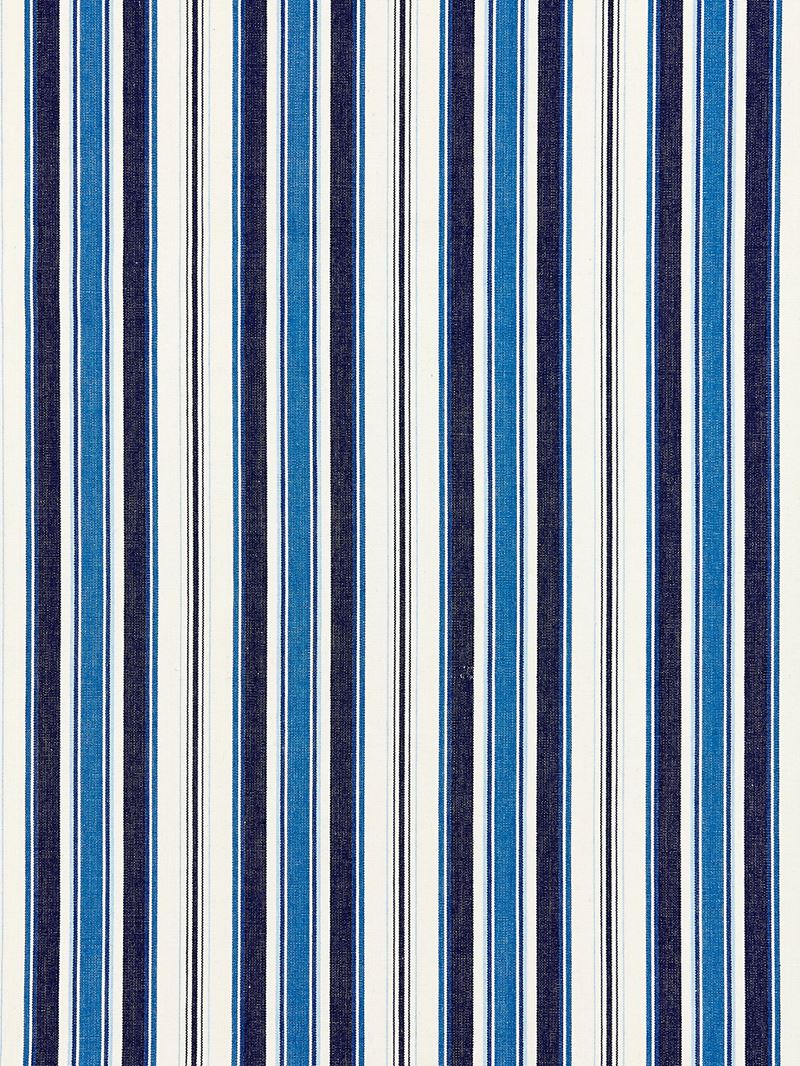 Scalamandre Fabric SC 000527113 Andover Cotton Stripe Indigo