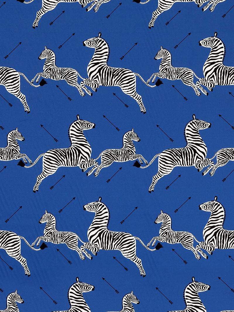 Scalamandre Fabric SC 000616641 Zebras Petite Denim