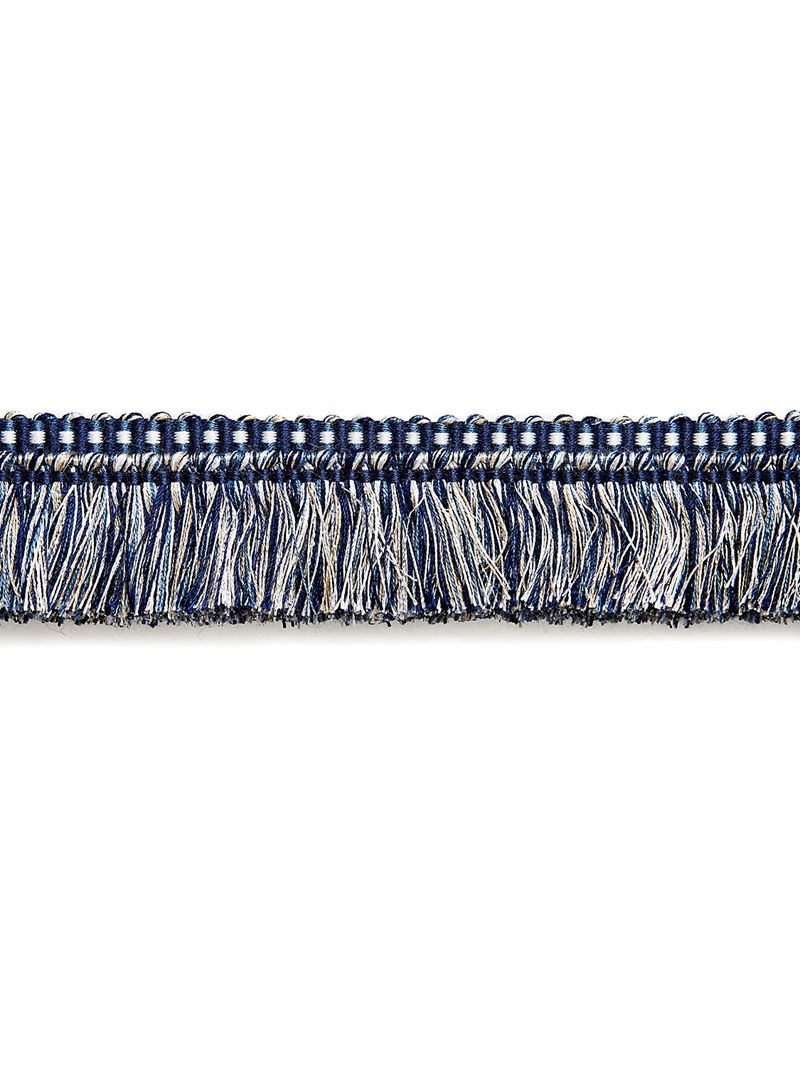 Scalamandre Fabric SC 0006FC1495 Shimmer Brush Fringe Indigo