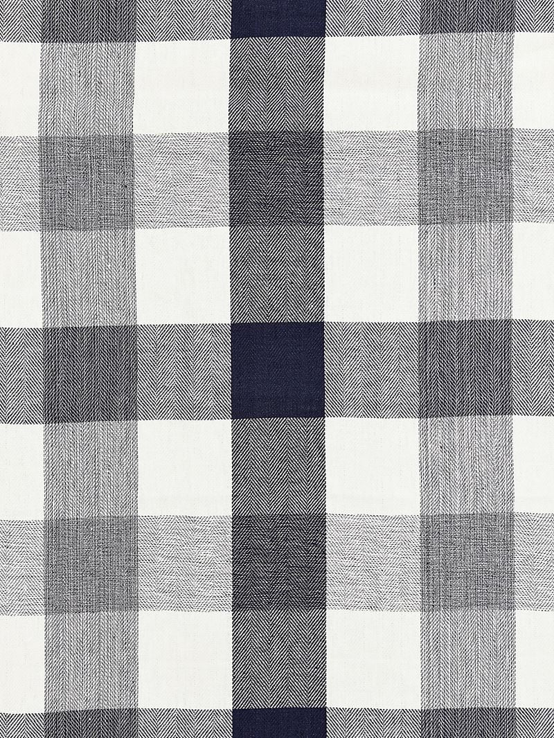 Scalamandre Fabric SC 000827135 Westport Linen Plaid Navy