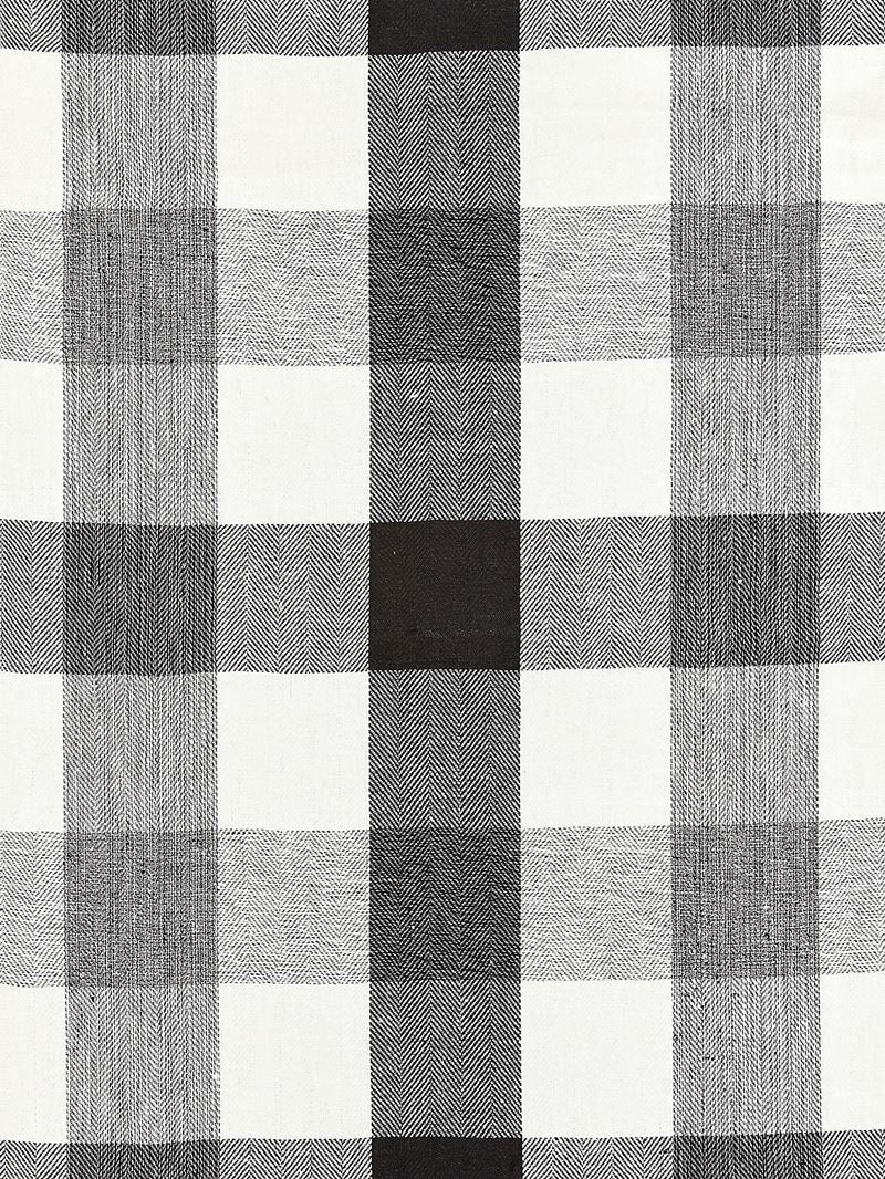 Scalamandre Fabric SC 000927135 Westport Linen Plaid Noir