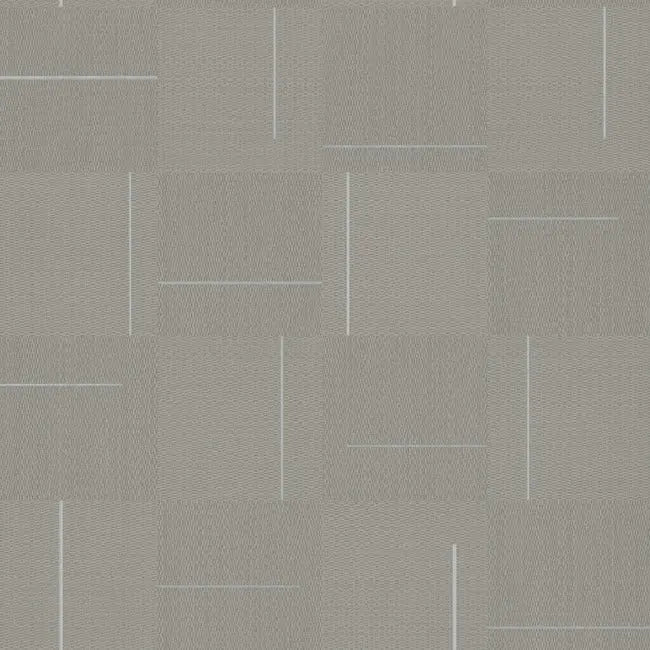 York SI24903 Taupe Geo Block Weave Wallpaper