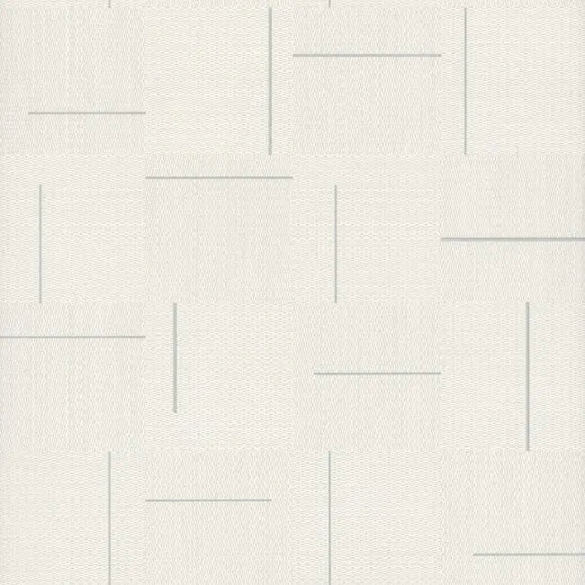 York SI24906 Ivory Geo Block Weave Wallpaper