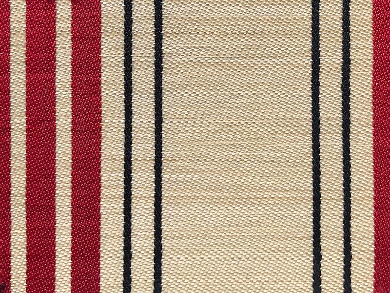 Scalamandre Fabric SK 0072B100 Ardennais Silk Horsehair Beige / Red / Black