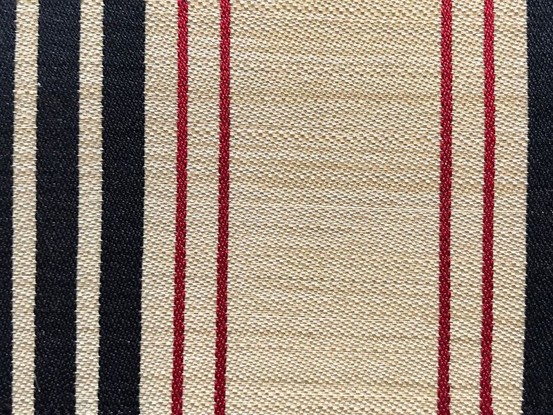 Scalamandre Fabric SK 0074B100 Ardennais Silk Horsehair Beige / Black / Red