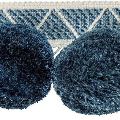 Kravet Couture Trim T30804.5 Phuket Poms Indigo