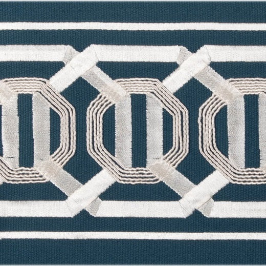 Kravet Couture Trim T30841.50 Octagon Wide Tape Indigo