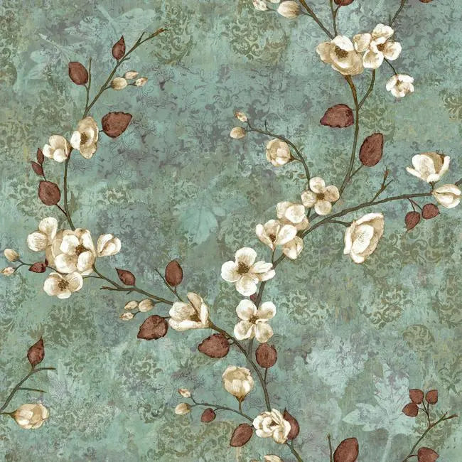 York TB4314 Charlotte Dogwood Wallpaper