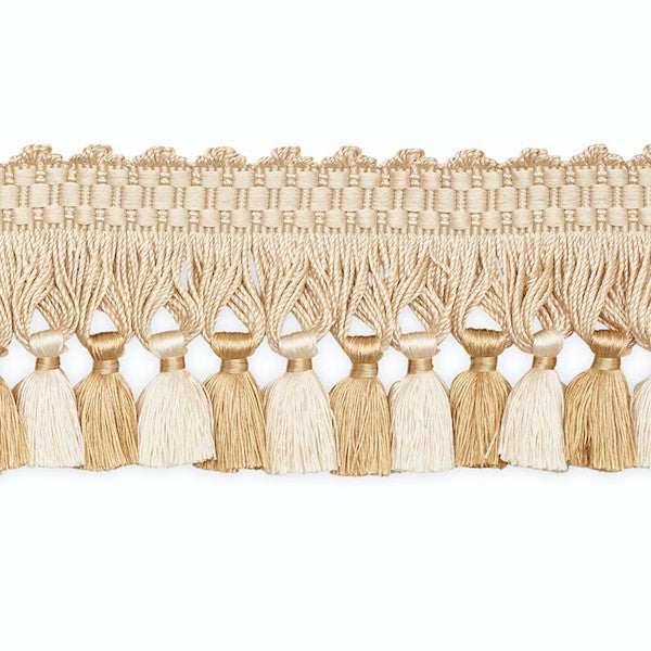 Schumacher Fabric Trim TF1054-2 Johanna Tassel Fringe Oatmeal Eggshell