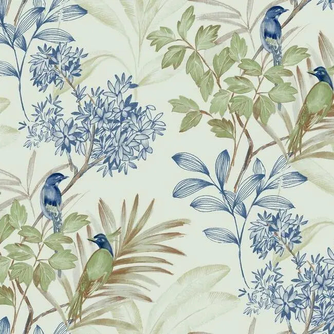 York Wallpaper TL1928 Handpainted Songbird