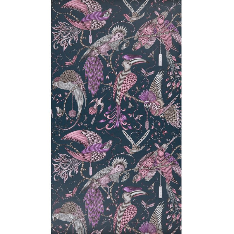 Clarke and Clarke Wallpaper W0099-4 Audubon Pink