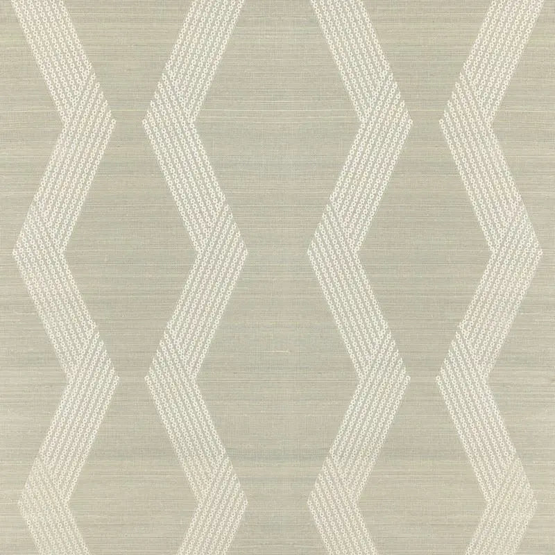 Kravet Couture Wallpaper W3835.1101 Chainlink Emb Sisal Ice