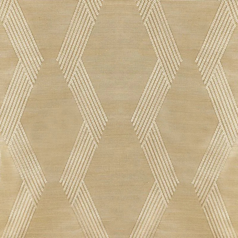 Kravet Couture Wallpaper W3835.416 Chainlink Emb Sisal Gold