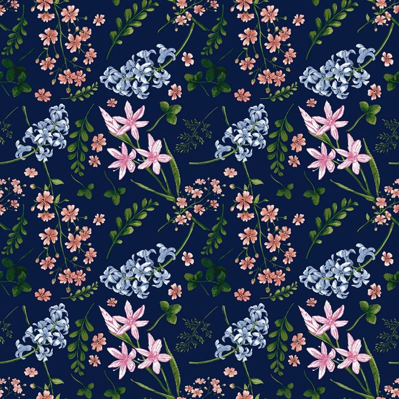 RM Coco Fabric Wildflower Multi Navy