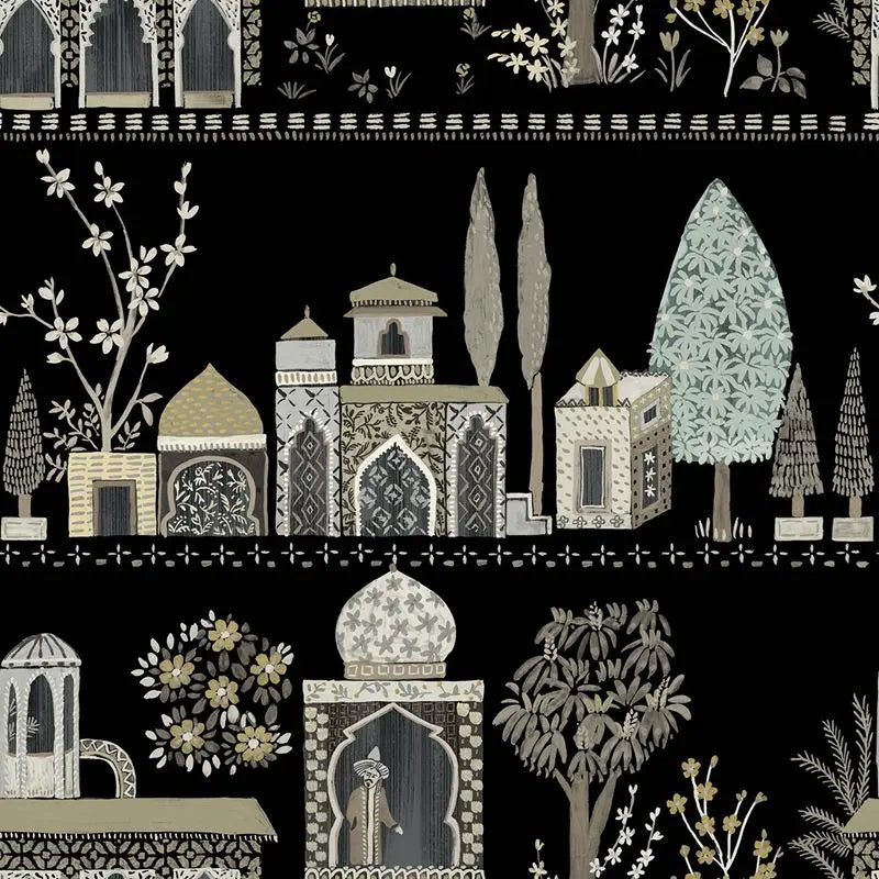 Winfield Thybony Wallpaper WTK20108.WT Medina Raven