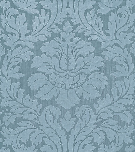 Scalamandre Fabric ZA 2164REGI Villa Regina Damask Blue