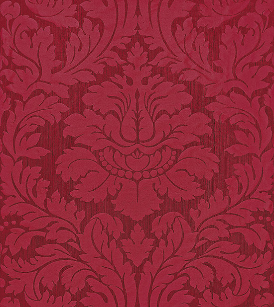 Scalamandre Fabric ZA 2166REGI Villa Regina Damask Scarlet