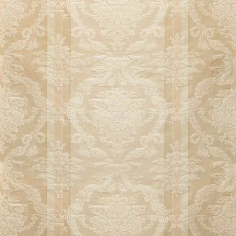 Scalamandre Fabric ZA 2188PTRS Petrarca Stripe Champagne